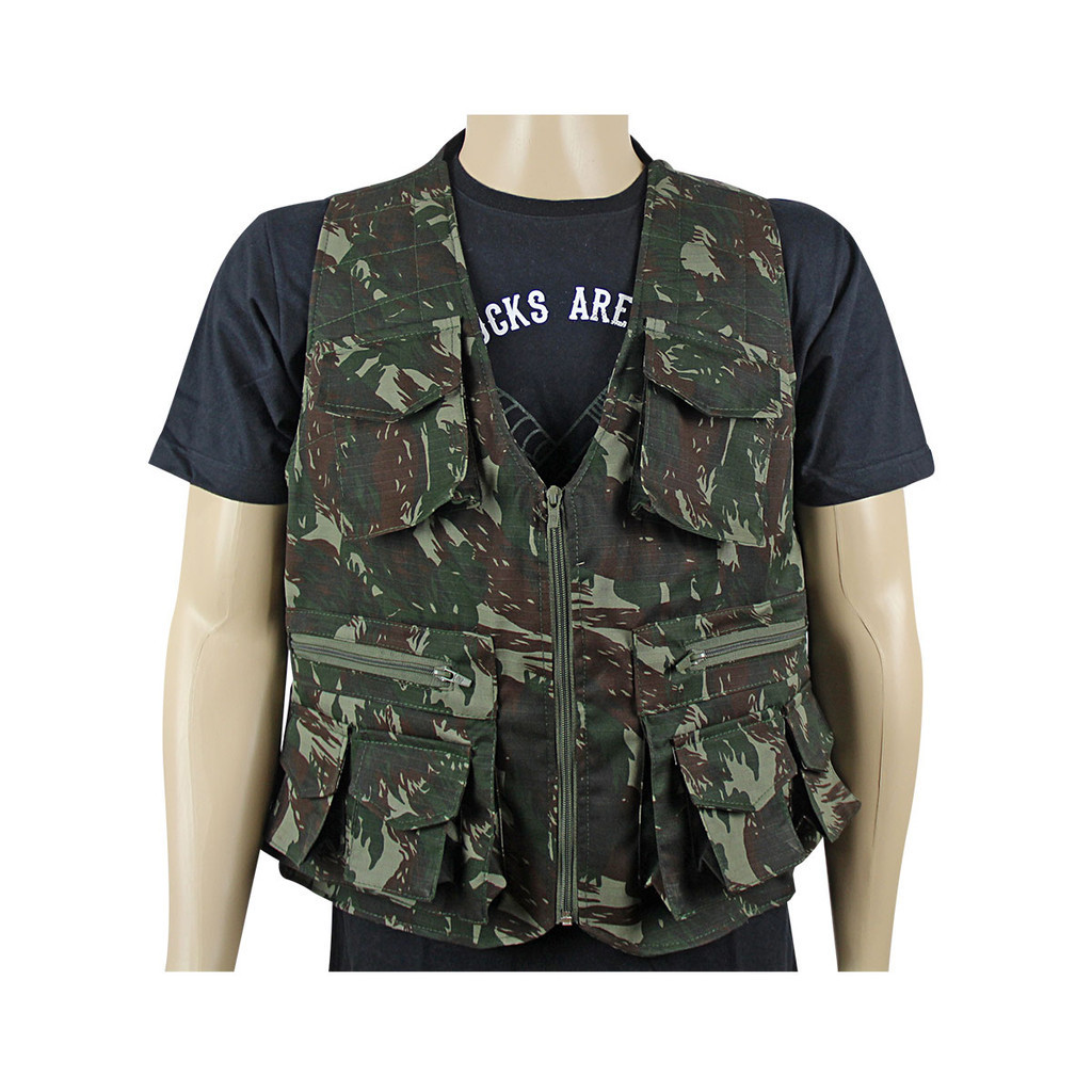 Colete de Pesca Ripstop Elite Camuflado Multiuso Adventure