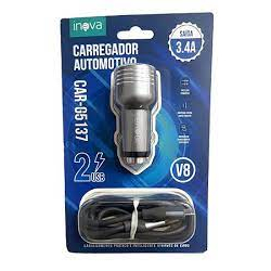 Carregador Veicular Cartela Inova V8 2USB 3.4A ( CAR-G5137 )