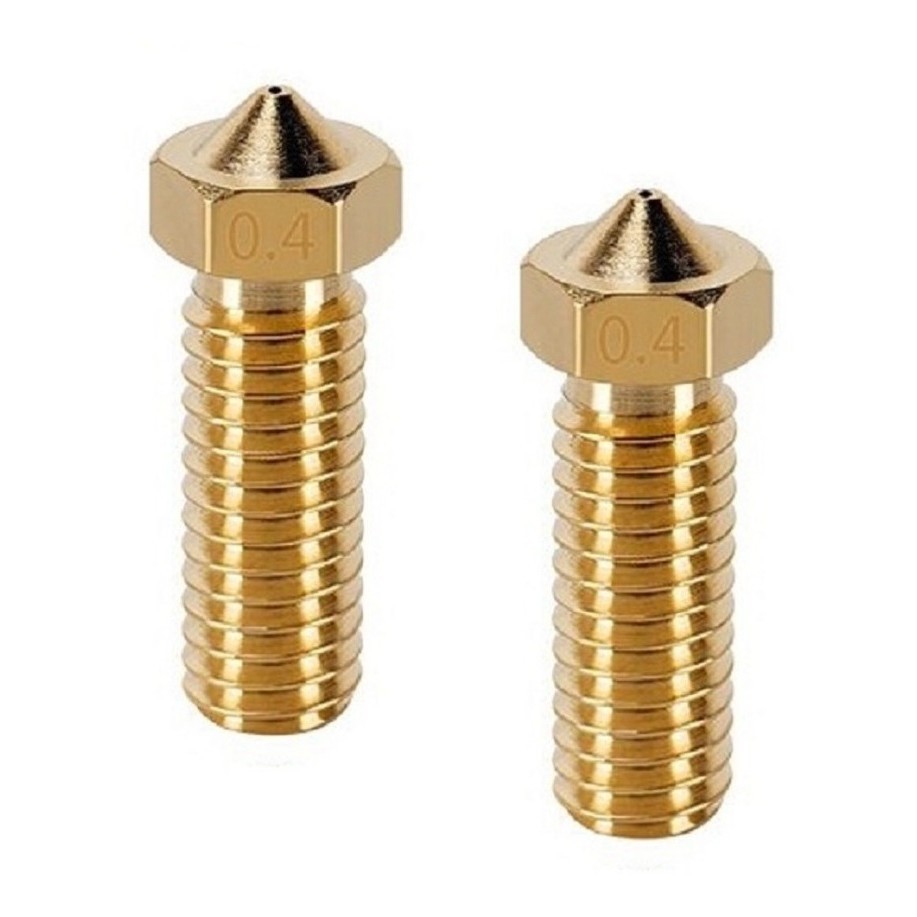 KIT 2 Bico Nozzle Volcano Em Metal Para Filamentos 1.75mm Furo a Escolher Impressora 3D Ender CR10 Extrusor Hotend
