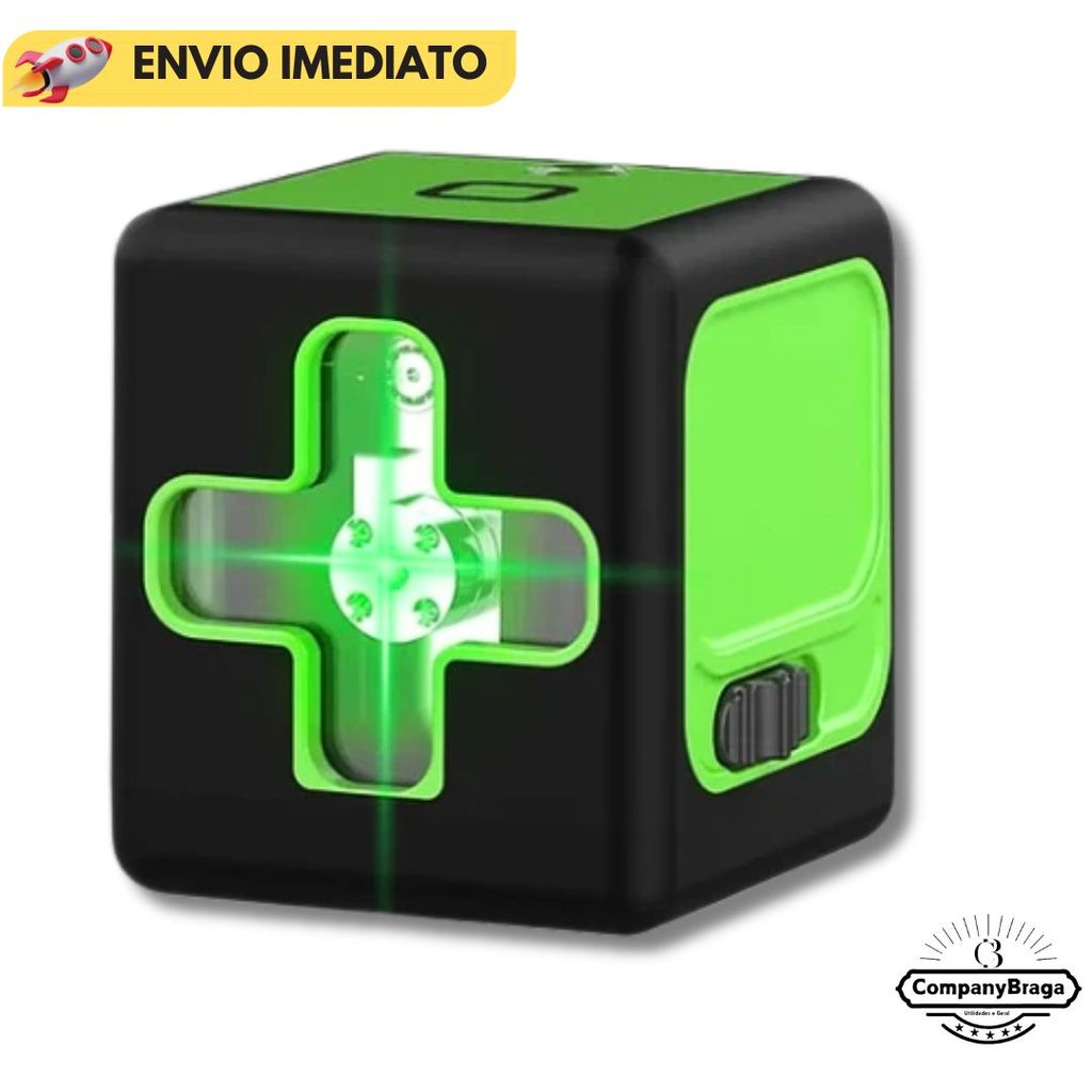 Mini Laser Recarregável 20 Metros Com 2 Linhas de Nivelamento Portátil com Bip Sonoro