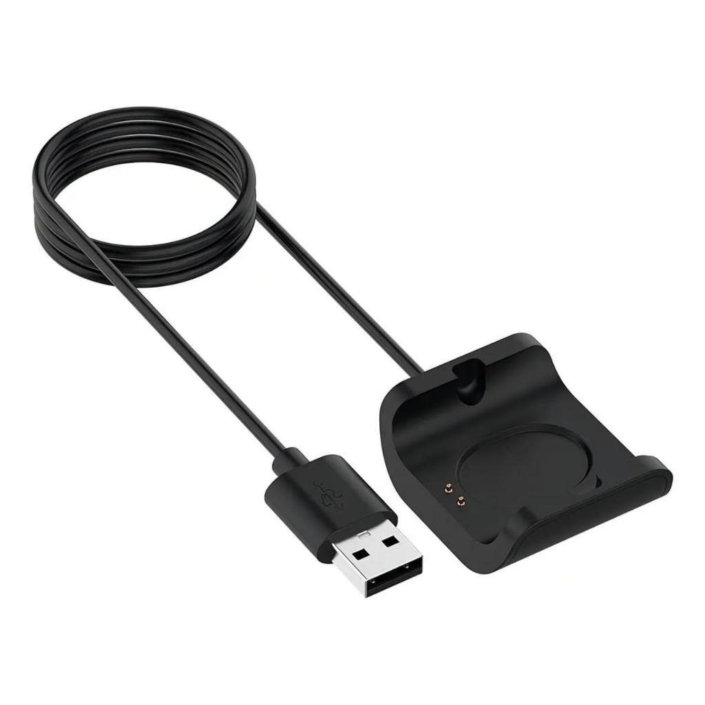 Cabo Carregador Compatível para Amazfit Bip S A1821 A1805 A1916 1 Metro Preto