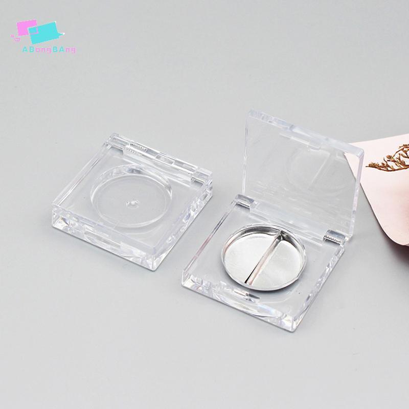 Abongbanghn Mini Caixa Quadrada Para Sombra Em Pó , Com Tampa Transparente E Placa De Alumínio , Plástico , Faça Você Me