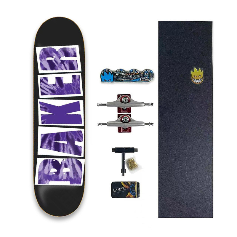 PADEIRO skate Double-Rocked Scooter de quatro rodas Meninos Meninas Crianças skate Montagem completa Canadense Maple h