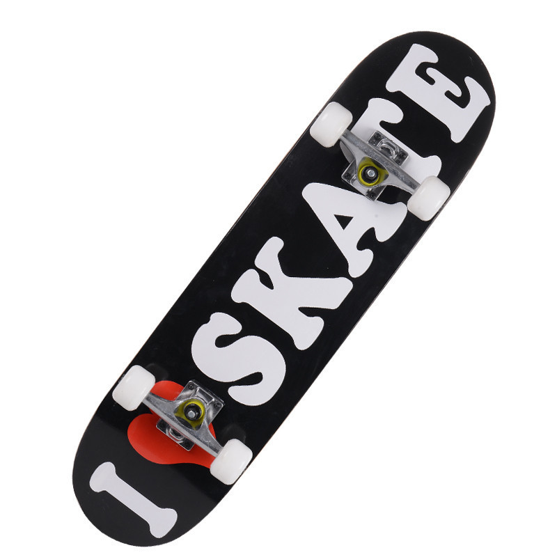 Skate de quatro rodas iniciante edição profissional crianças adulto meninos meninas Maple remo adolescentes duplo-Rocked