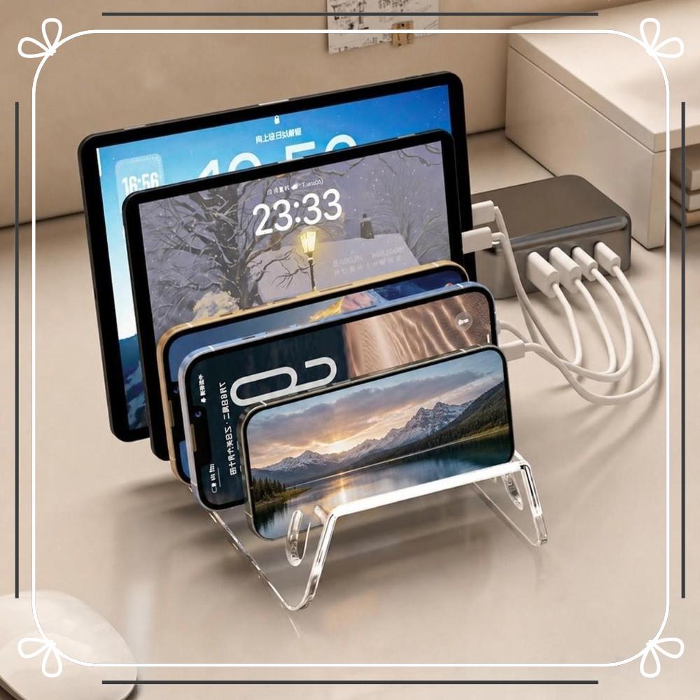Prateleira De Exibição De CD , Suporte De Telefone Acrílico Transparente Com Design Multi-Slot Universal Resistente Para