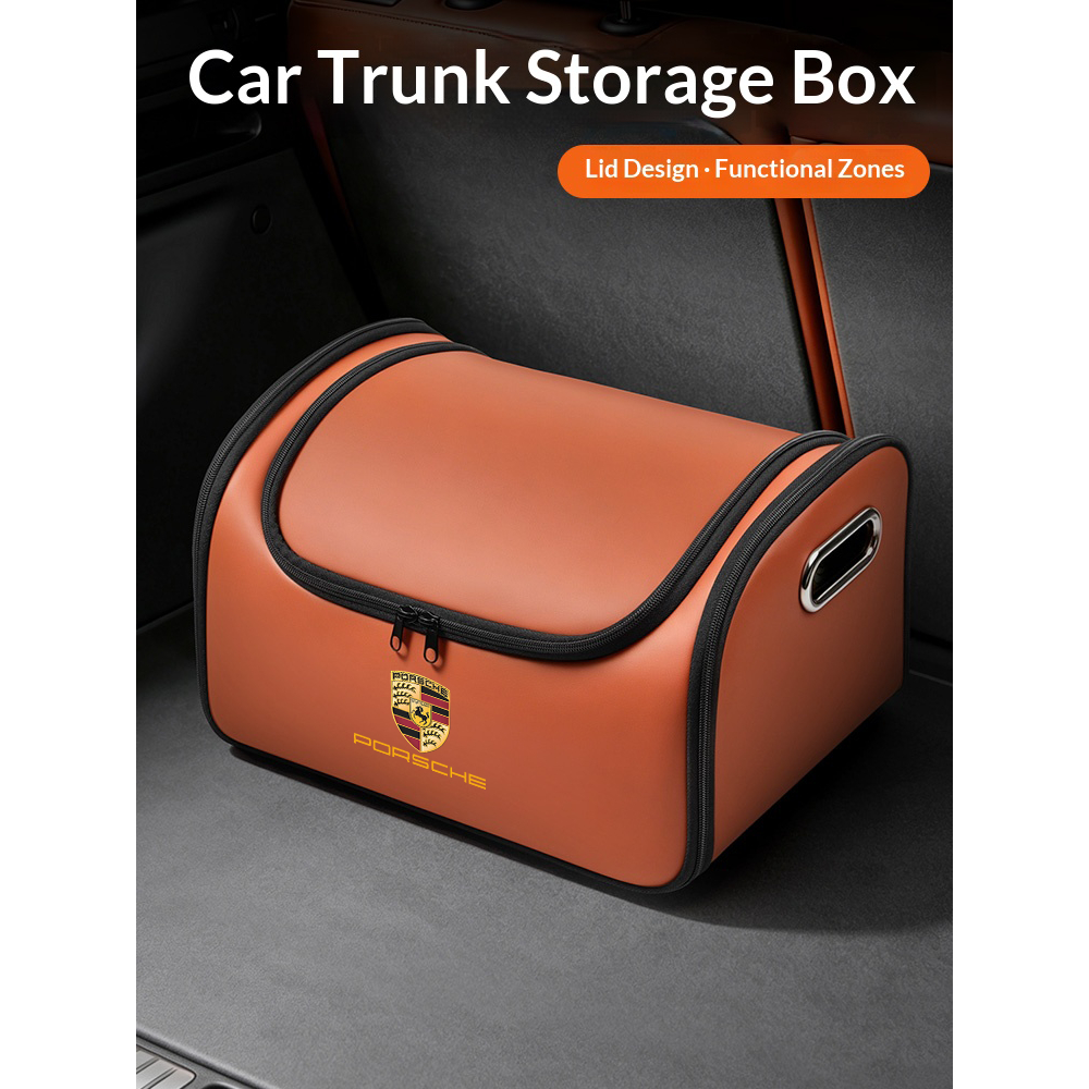 Para Porsche Panamera Macan Taycan Cayenne Cayman Boxster 718 911 Saco De Armazenamento De Assento De Carro Tronco Organ
