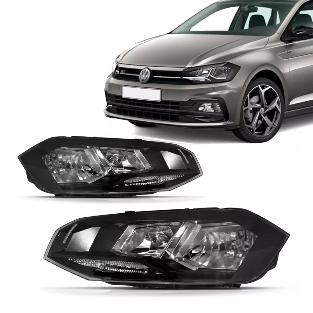 FAROL POLO/VIRTUS 17/22 DUPLO FRISO CROMADO MASCARA NEGRA LD