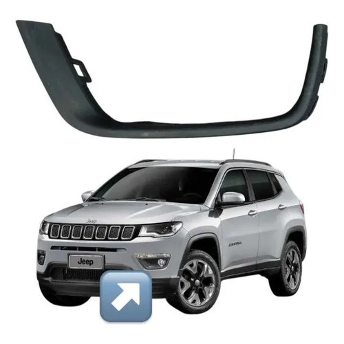 Friso Inferior Esquerd Farol Milha Jeep Compass 2017 2020 Grafite
