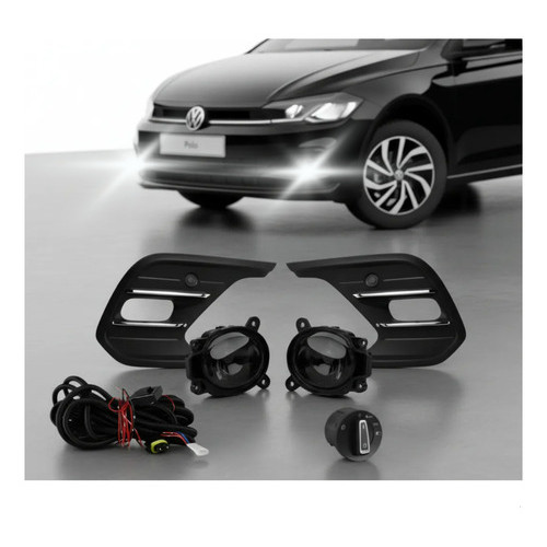 Kit Farol De Milha Led Novo Polo A Partir 2023 Friso Cromado
