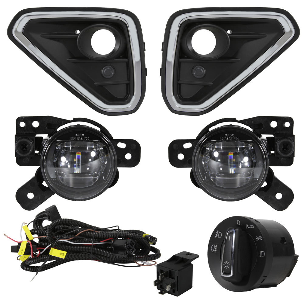 Kit Farol Milha Led T-cross Highline 2025+ Friso Cromado SL-263310CRLED