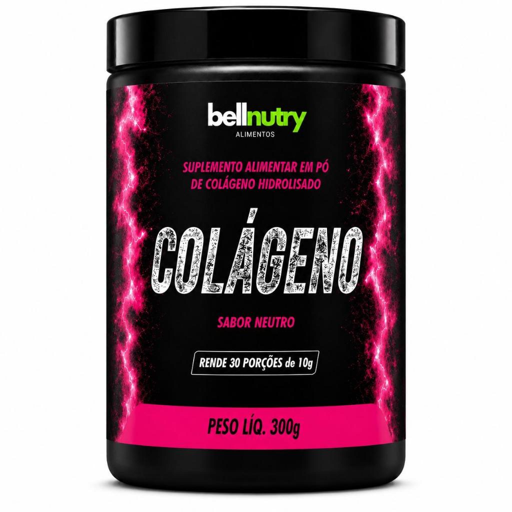 Colágeno Hidrolisado BellNutry 300g Puro Sem Sabor Alta Solubilidade