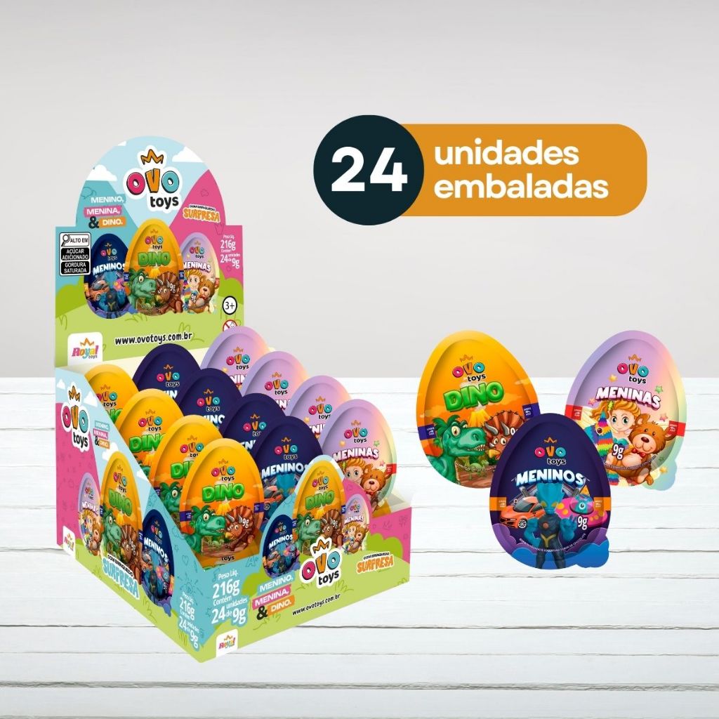 Ovo Toys supresa com chocolate e brinquedo - Misto