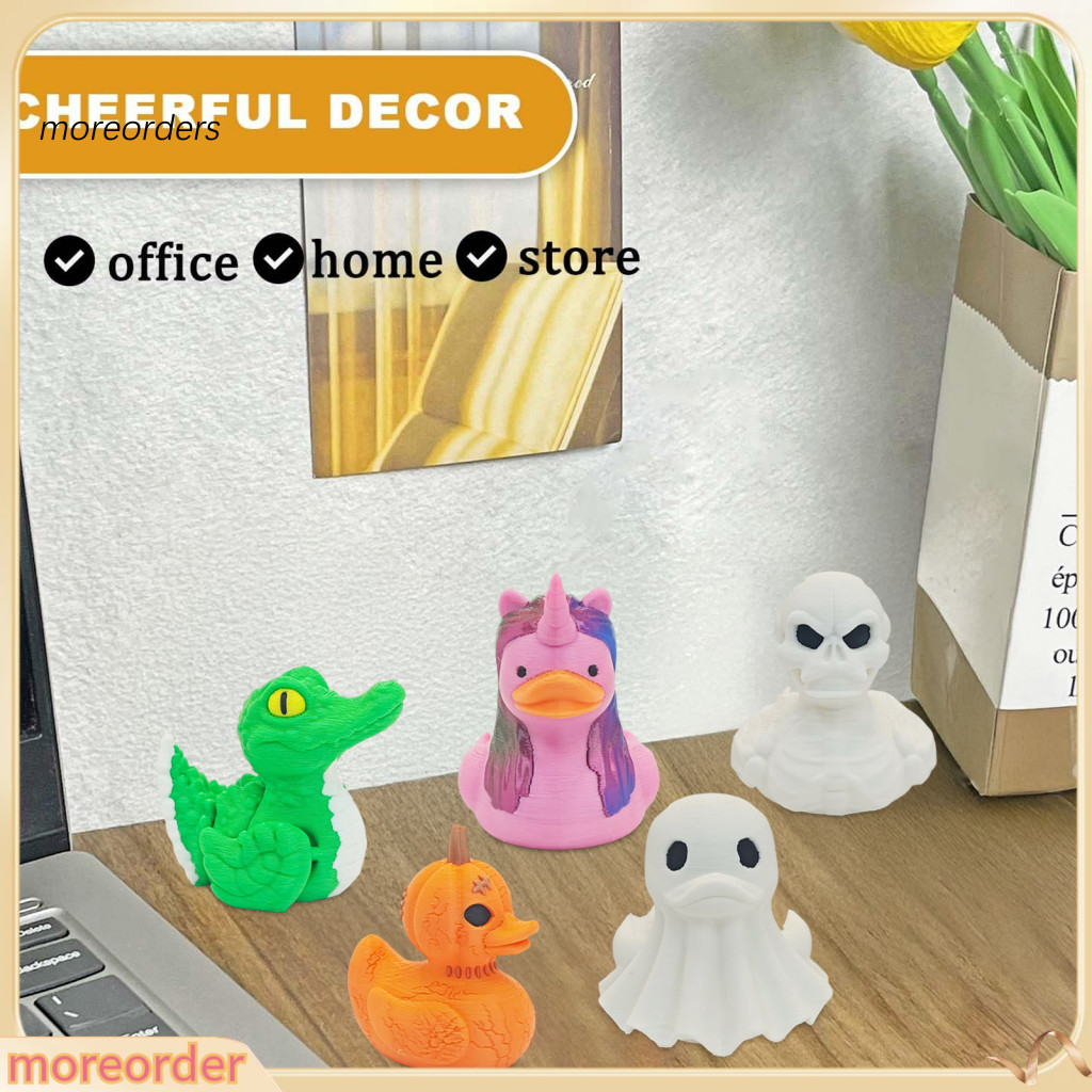 3d Printed Crocodile Duck Figurine Halloween Ghost Pumpkin Demon Statue Animal Sculpture Home Office Decoration Ornament