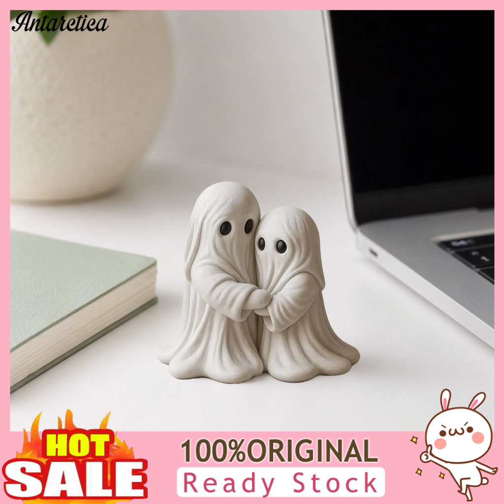 Compact Desktop Decoration Decorative Resin Ornament Halloween Cute Ghost Statue Table Healing Adorable Sculpture for Ho