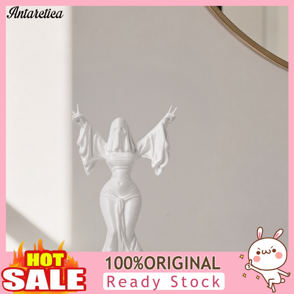 Desk Halloween Decoration Mini Ornament 3d Printed Ghost Woman Sculpture – Minimalist Spirit Statue for Modern Home De