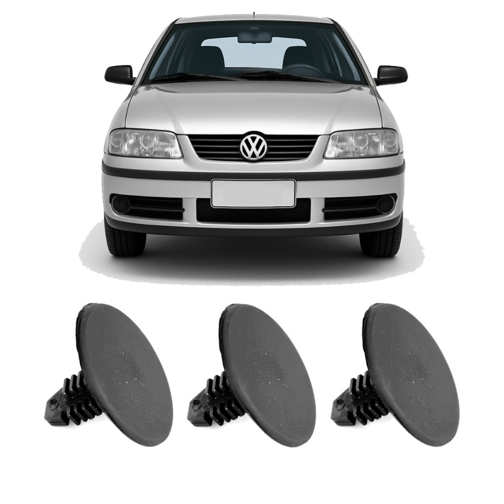 Kit 10 Grampos Presilha Fixação Forro de Capô Gol 95 a 2014 Saveiro 97 a 2006 Parati 96 a 2005