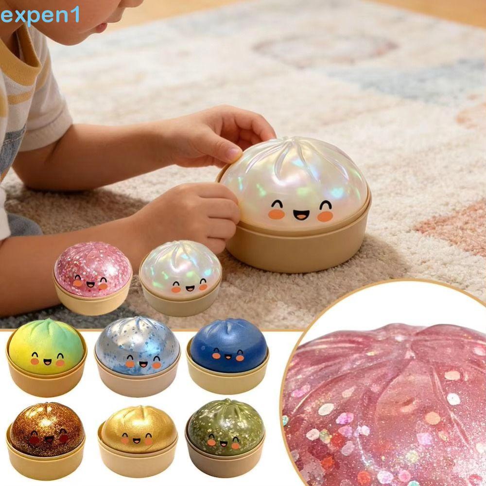 EXPEN Dumpling Squishes , Bolas Sensoriais Gigantes De Coque De Arco-Íris , Brinquedo Mole Macio E Fofo Em Formato De Bo
