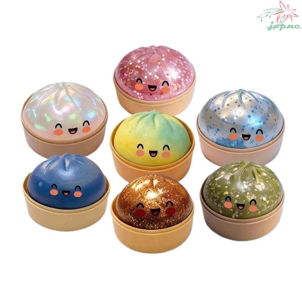 JOPNE Dumpling Squishes , Bolas Sensoriais Gigantes Brilhantes De Pão Arco-Íris , Brinquedo Mole Macio E Fofo Em Formato