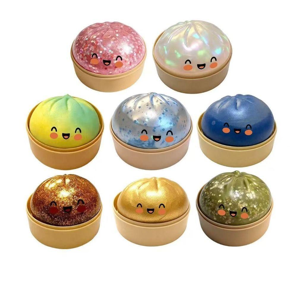 Dumpling Squishes , Bolas Sensoriais De Pão Brilhantes , Brinquedo Mole Macio Em Formato De Bolinho Fofo