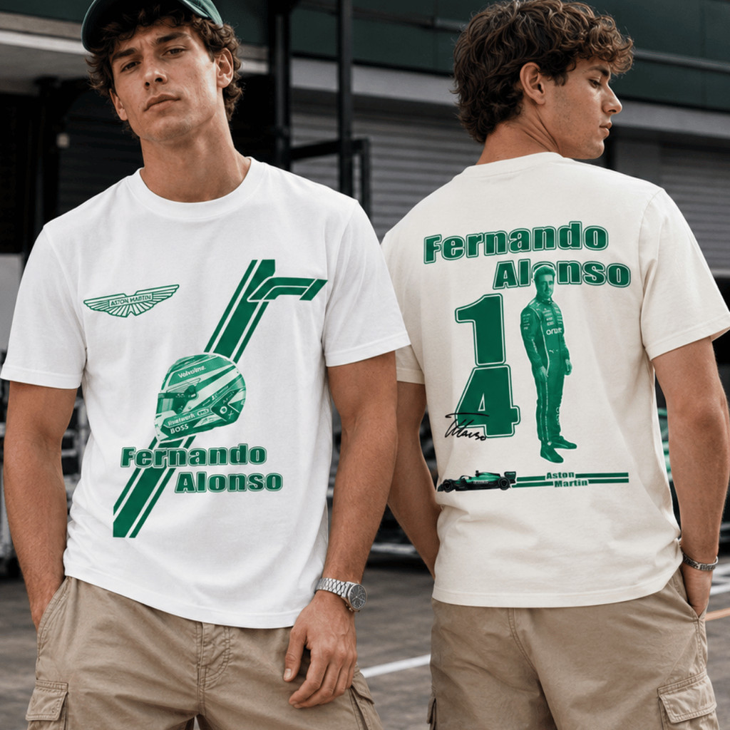 Camiseta Fernando Alonso Formula 1 Número 14 Piloto Racing Motorsport Corrida Velocidade 100% Algodão