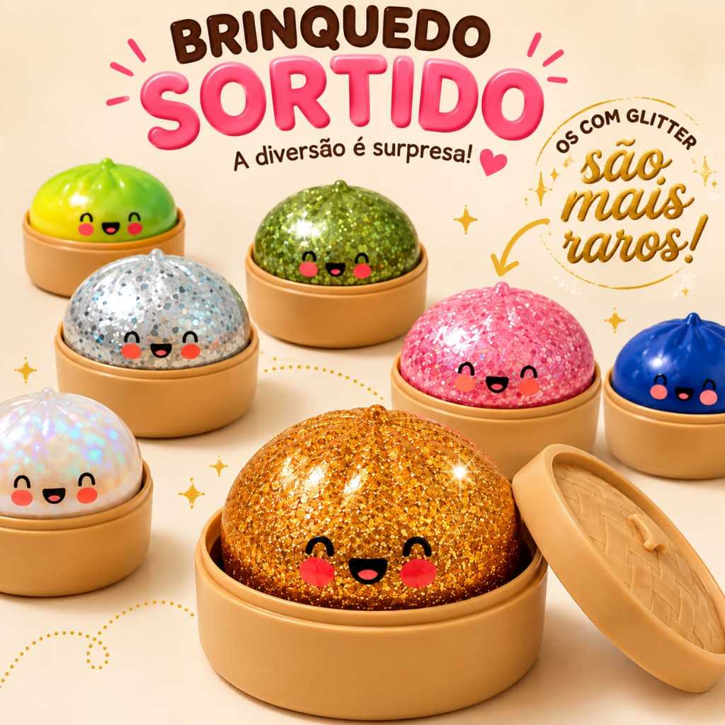 Brinquedo Squishy 8,5CM Fidget Para Pão Recheado Cozido No Vapor Expresso Alivio do Estresse