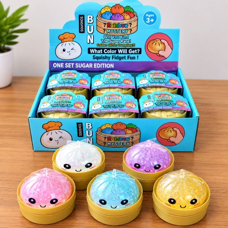 Brinquedo Squishy 8,5CM Fidget Para Pão Recheado Cozido No Vapor Expresso Alivio do Estresse