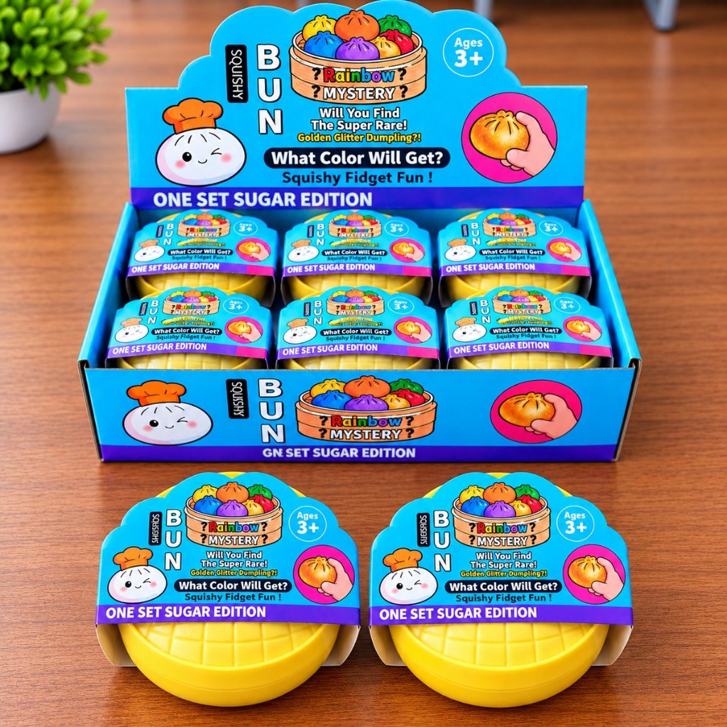 Brinquedo Squishy 8,5CM Fidget 2 , 3 , 6 Para Pão Recheado Cozido No Vapor Expresso Alivio do Estresse