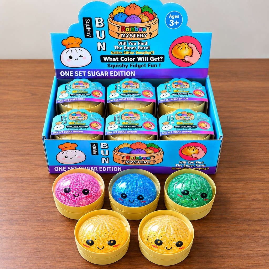 1 Brinquedo Misterioso Squishy 8,5CM Fidget Para Pão Recheado Cozido No Vapor Expresso Alivio do Estresse