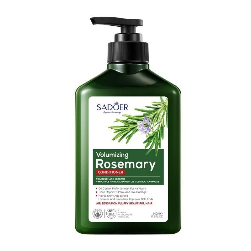 Kit de Cuidados com o Cabelo de Rosmaninho: Shampoo + Condicionador + Óleo Capilar + Sabonete Líquido para Cabelo. Volum
