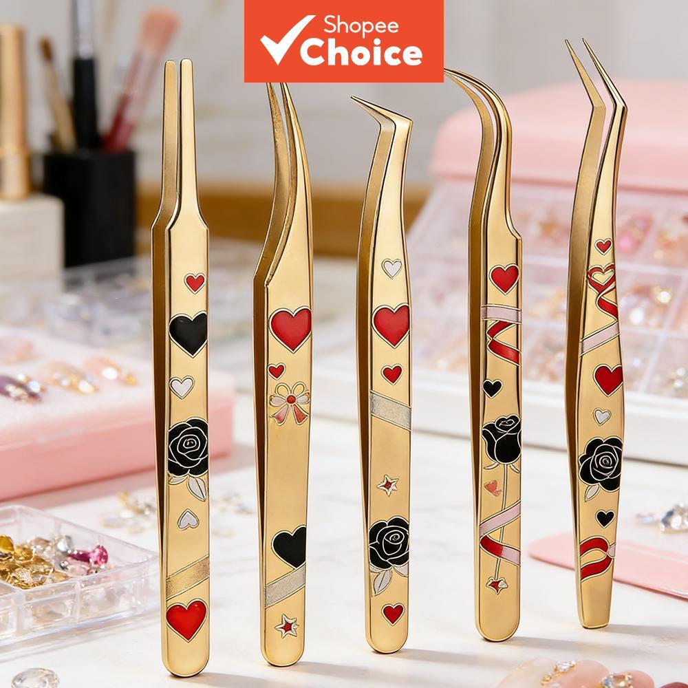 Conjunto De Pinças De Cílios De Aço Inoxidável Dream Lover-Aplicadores De Precisão Profissionais Para Extensões De Volum