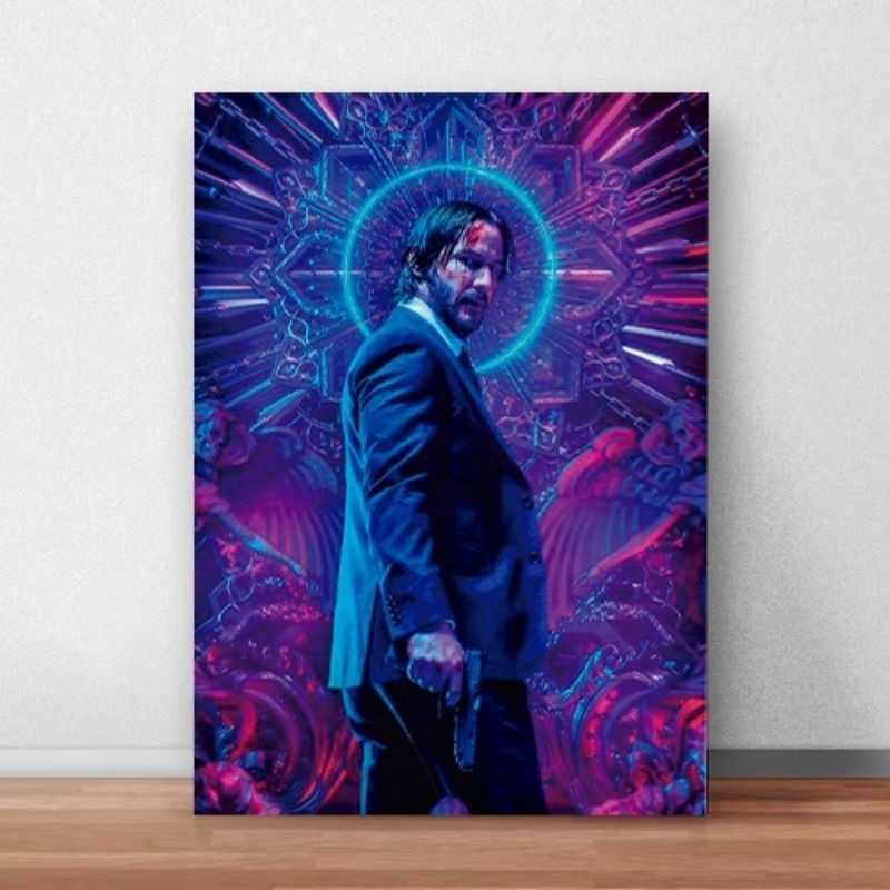 Placa decorativa John Wick - Quadro MDF A4