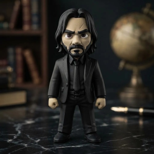 Boneco John Wick | Keanu Reeves - Boneco Ação Baba Yaga
