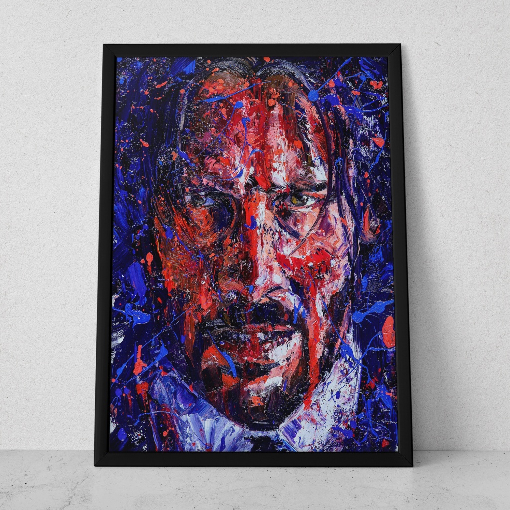 Quadro Decorativo Com Moldura Grande John Wick Filme Decoração & Parede