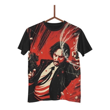 Camisa Camiseta John Wick Keanu Reeves Armas Baba Yaga G0425