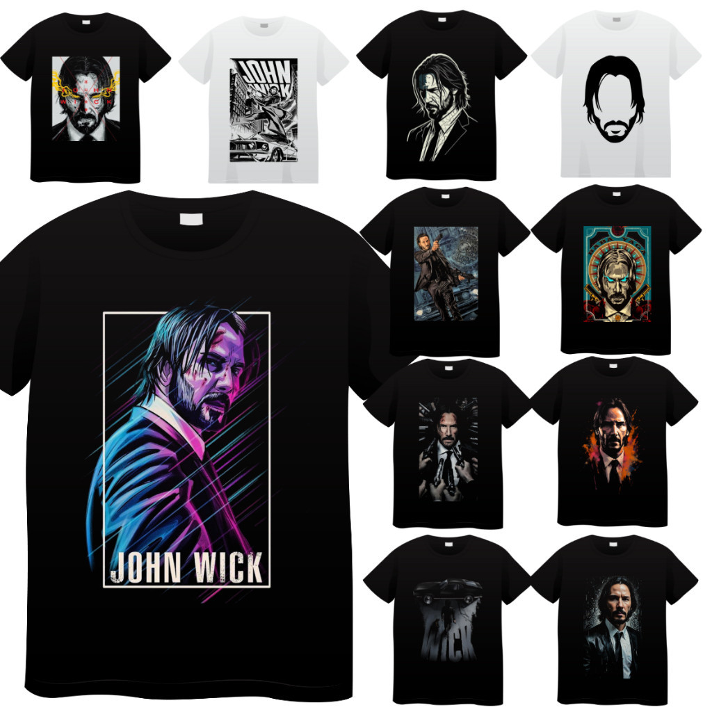 Camisetas John wick Algodão Unissex
