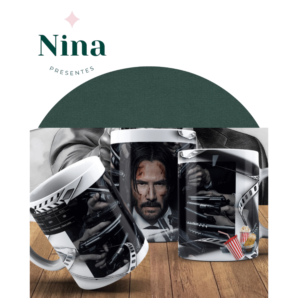 Caneca de Cerâmica John Wick