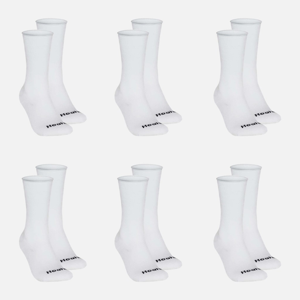 Meias Cano Longo Kit 6 sem Punho de Algodão com Calcanhar Verdadeiro Macia e Confortável Hoahi