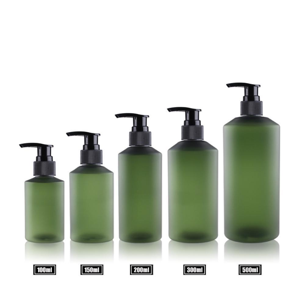 1 Unidade De Garrafa De Plástico PET Verde Escuro Fosco Bomba Preta/Tampa De Rosca Prateada/Frasco De Spray De Névoa Fin