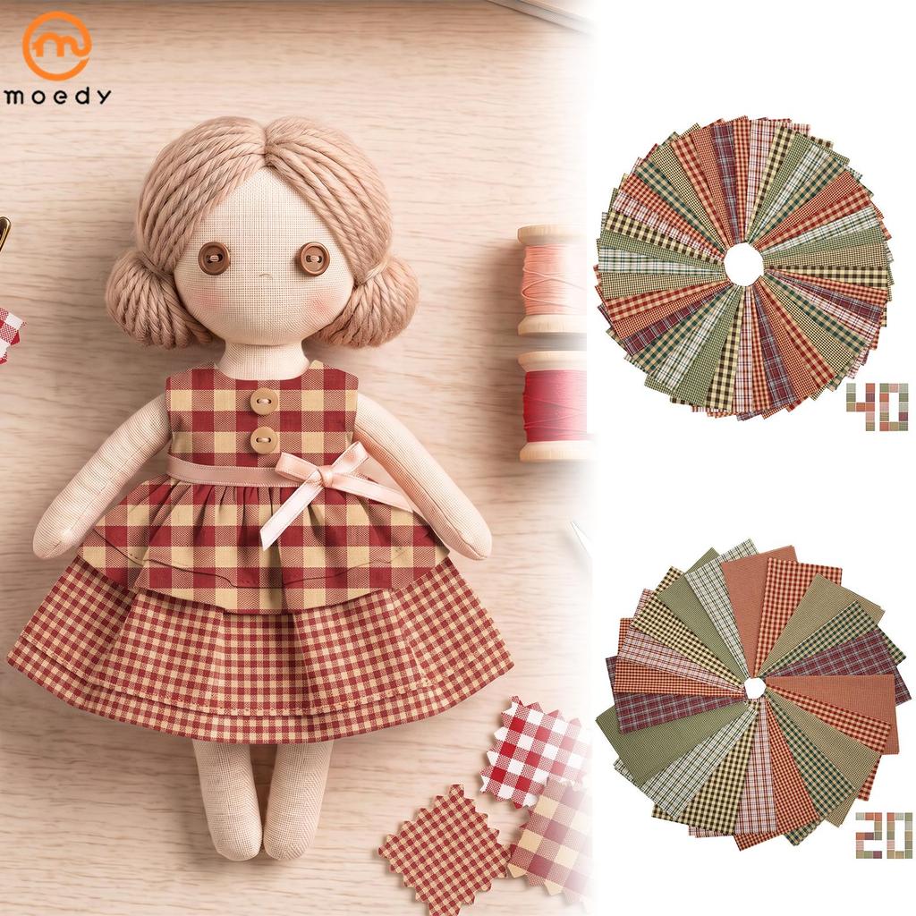 20/40 Peças Quadrados De Tecido De Algodão Vintage Para Projeto De Costura Artesanato Faça Você Mesmo SHOPSKC4175