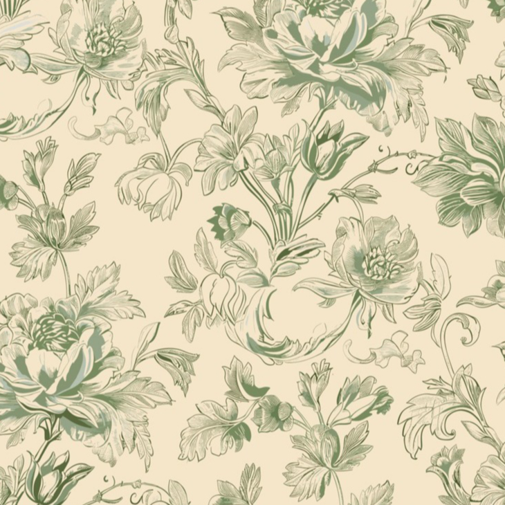 TECIDO FLUID FLORIDO VINTAGE ROMÂNTICO FUNDO BEGE PARA CONFECÇÃO DE VESTIDOS, SAIAS, BLUSAS, ETC.