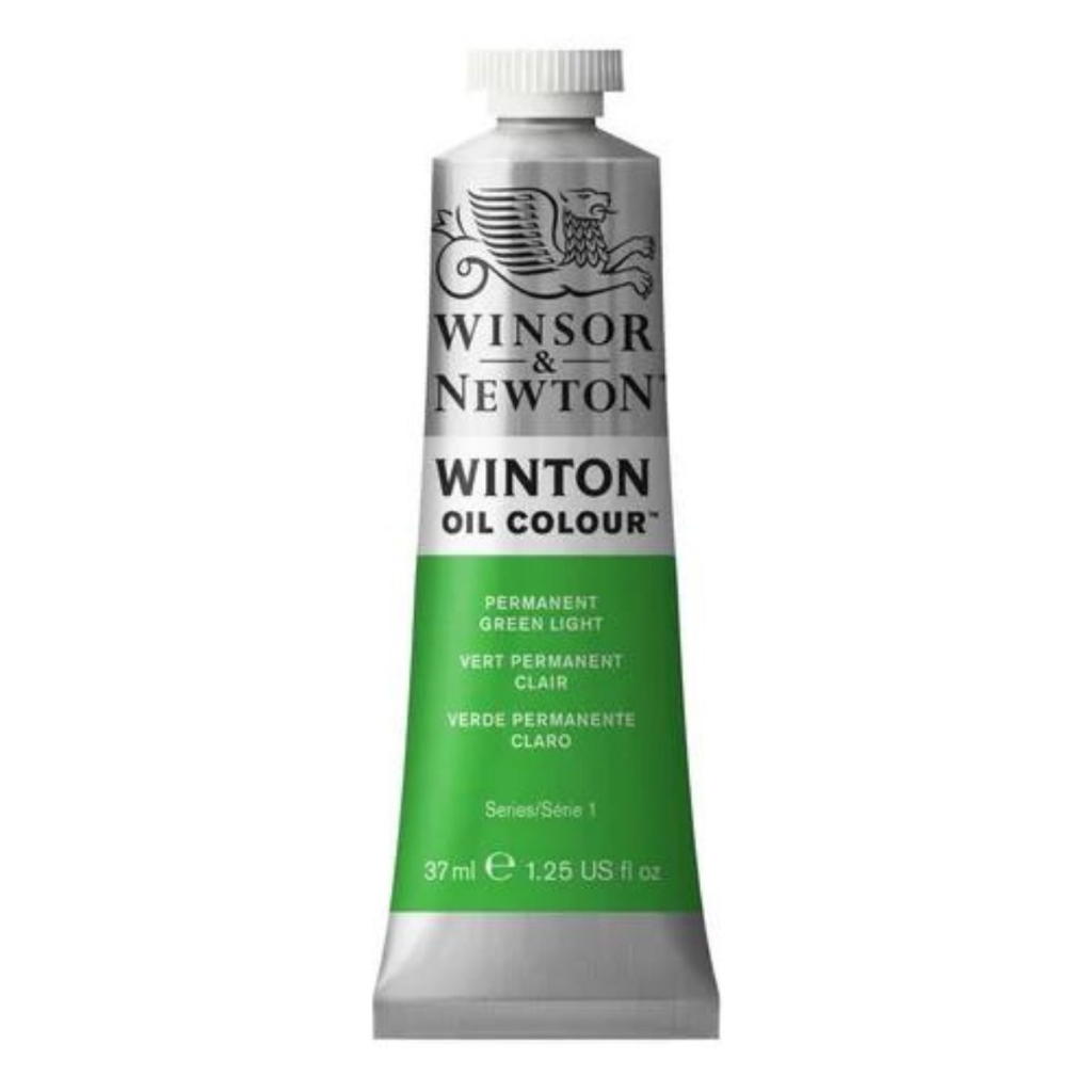 Tinta Oleo Winton Winsor & Newton PERMANENT GREEN LIGHT 1414483 Bisnaga de 37ml