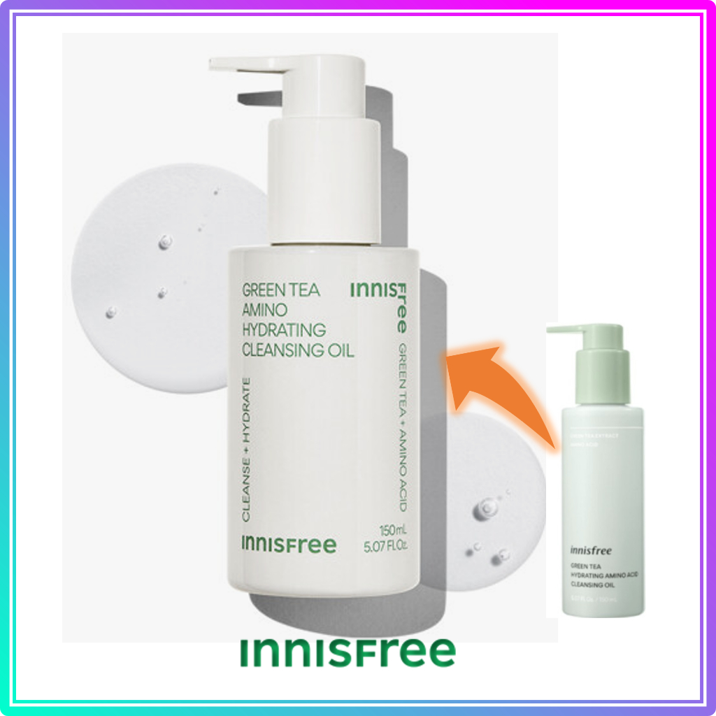 Óleo De Limpeza Hidratante innisfree Green Tea Amino 150mL / innisfree Green Tea Amino Hydrating Cleansing Oil 150mL (2023 AD)