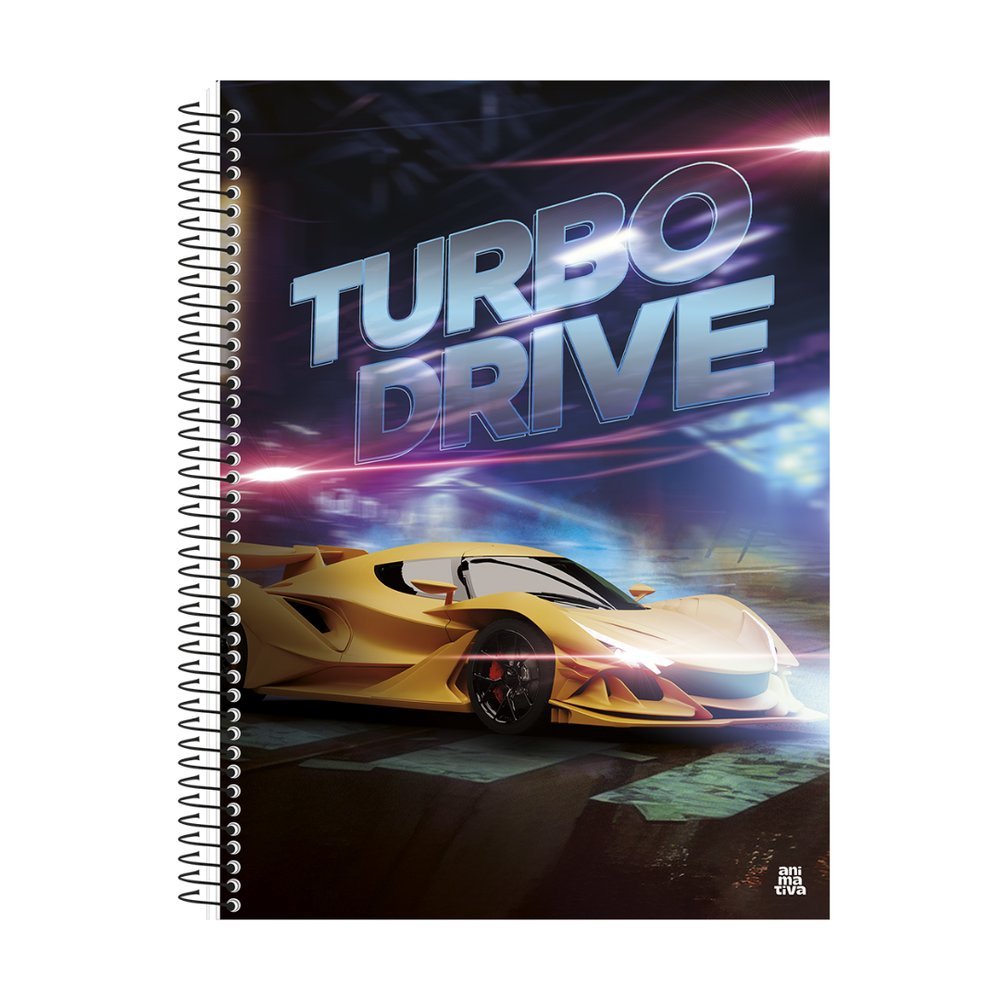 Caderno Carro Turbo Capa Dura 1 Matéria – 80fls