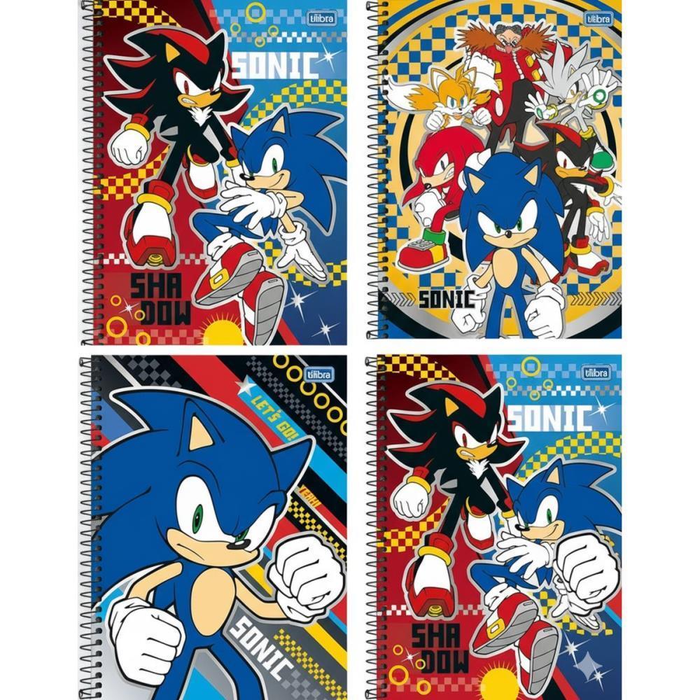 Caderno 01X1 Capa Dura Sonic 80FLS.