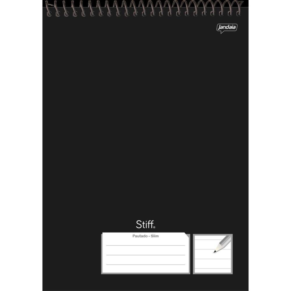 Caderno 01X1 Capa Dura STIFF SLIM Topo Canhoto 80FLS PCT.C/04 (7894494282263)