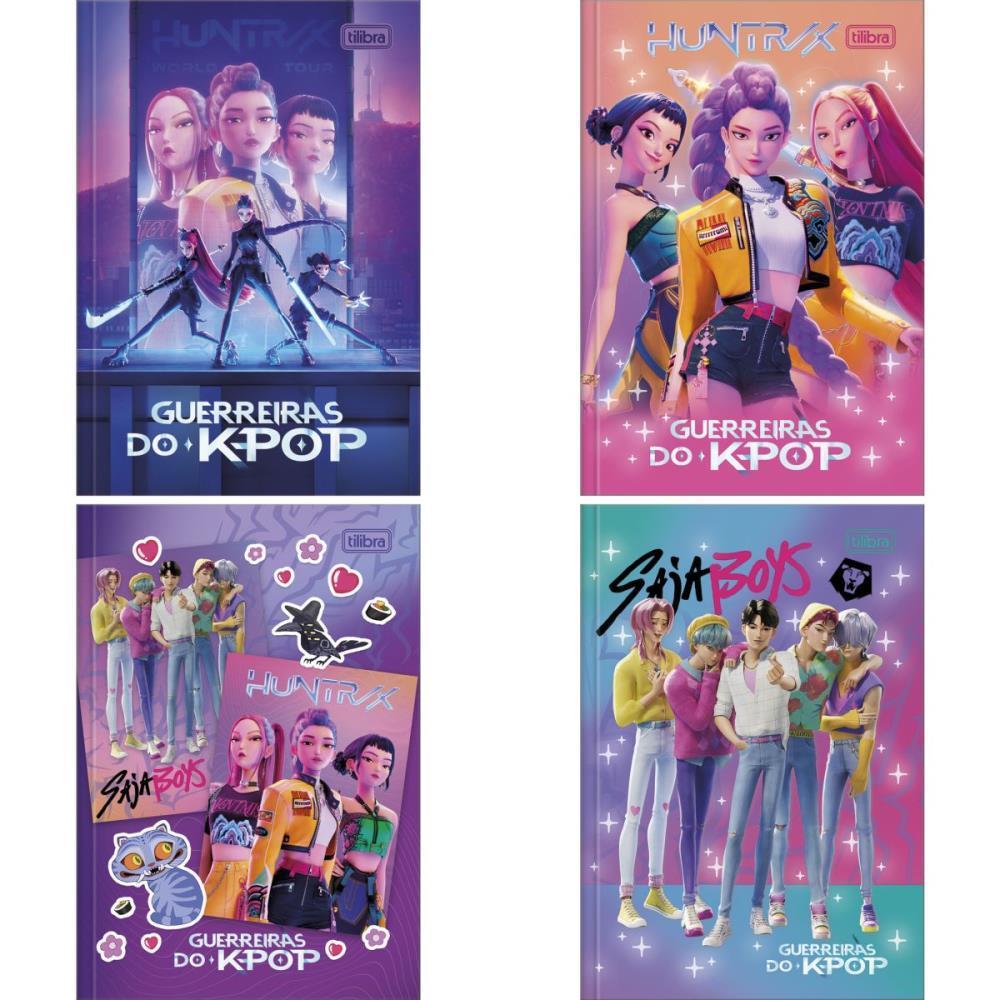 Caderno Brochura 1/4 Capa Dura Guerreiras do K-POP 80FLS PCT.C/05