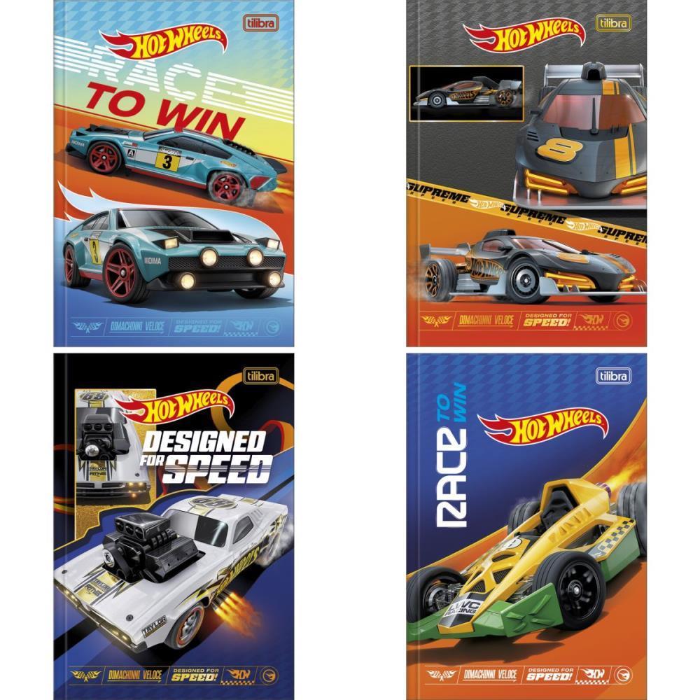 Caderno Brochurao Capa Dura HOT Wheels 80FLS.