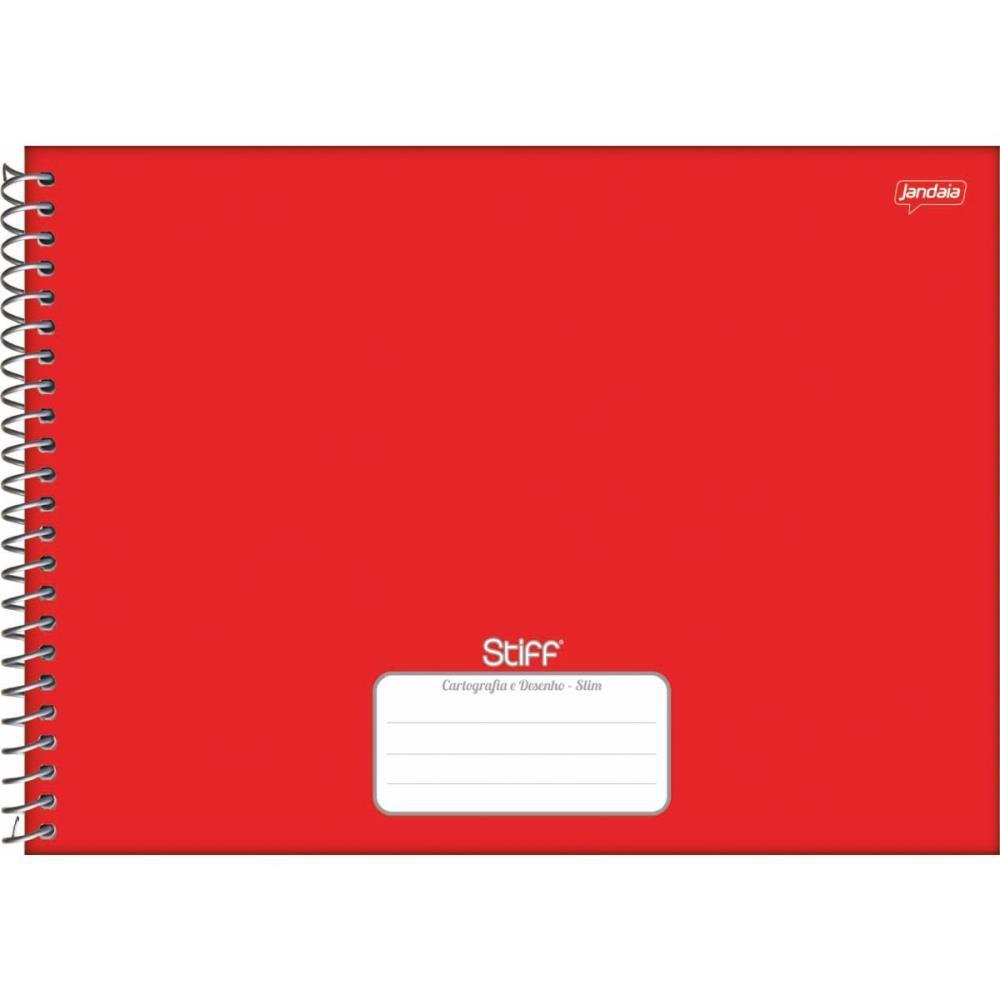Caderno Desenho UNIV Capa Dura STIFF Vermelho 80FLS.