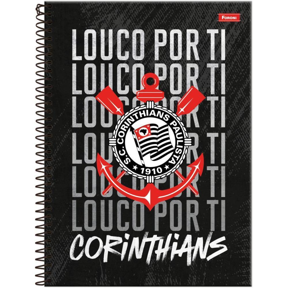 Caderno Brochura 1/4 Capa Dura Corinthians 80FLS PCT.C/05