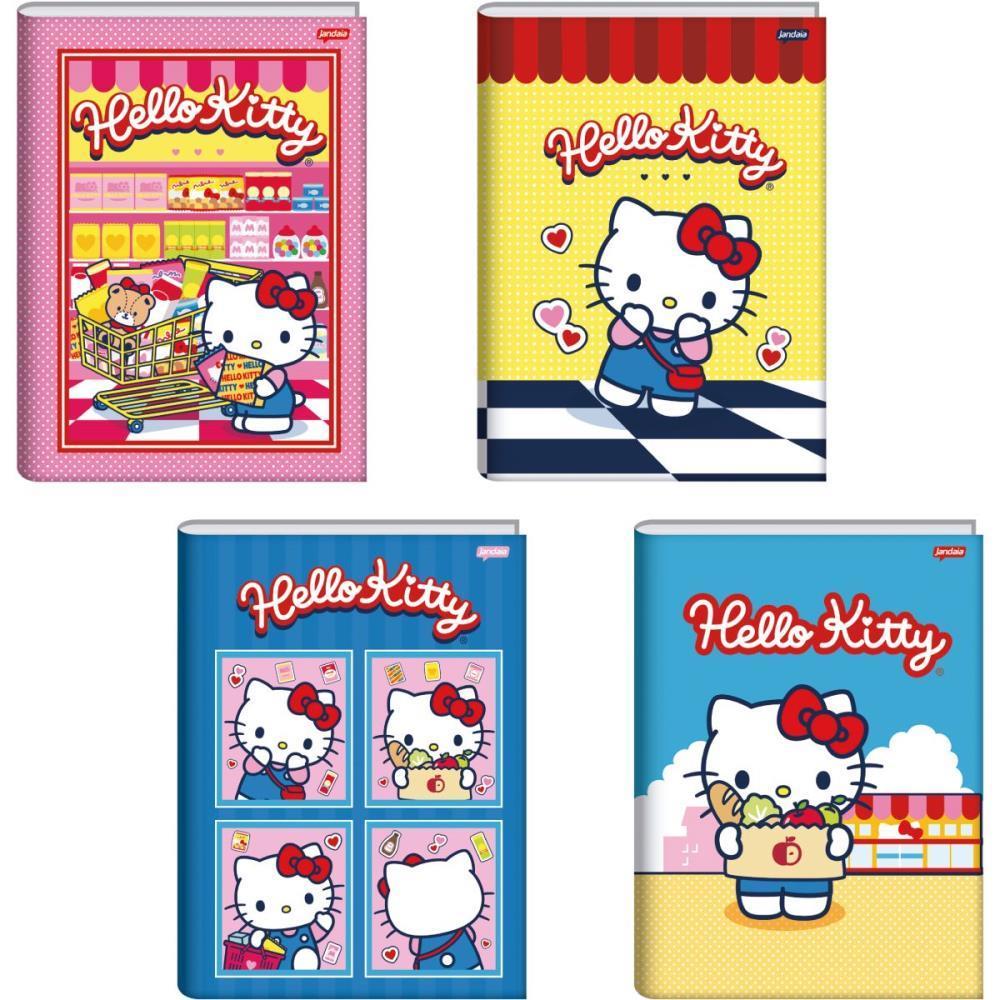 Caderno Brochura 1/4 Capa Dura Hello KITTY 80FLS. PCT.C/05